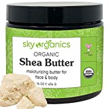 Sky Organics Organic Shea Butter for Body & Face USDA Certified Organic, 100% Raw & Unrefined to Soften, Smooth & Boost Radiance, 16 Oz.