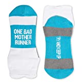 Inspirational Athletic Running Socks | Women's Woven Low Cut | Mother Runner | Blue
