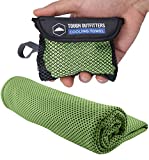 Cooling Towels - Sweat Rag & Towel for Gym, Workout, Running, Golf & Yoga - Head & Neck Cooling Wraps for Hot Weather - Neck Cooler for Quick Cool Down - Skin Cancer Foundation Recommended - Dark Gray