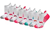 Saucony Women's Performance Heel Tab Athletic Socks , White Assorted (8 Pairs), Shoe Size: 7.5-10.5