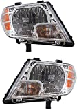 Evan Fischer Headlight Set of 2 Compatible with 2009-2021 Nissan Frontier Driver and Passenger Side