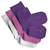 SmartKnitKIDS Sensory-Friendly Sensitivity Seamless Socks - 3 Pack (Pink Purple & White, Large)