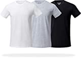 Pair of Thieves Men's 3 Pack Super Soft Crew Neck T-Shirt, White/Black/Grey, X-Large