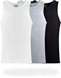 Pair of Thieves Men's 3 Pack Super Soft Tank Top, White/Black/Grey, Medium
