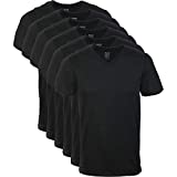 Gildan Men's V-Neck T-Shirts, Multipack, Black (6-Pack), X-Large
