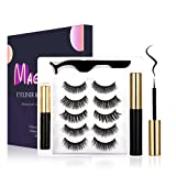 Magnetic Eyelashes with Eyeliner Kit, 5 pairs 3D False Lashes Set, Reusable Lashes, Natural Looking Magnetic Lashes with Applicator- No Glue