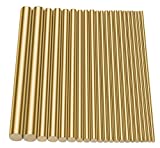 Sutemribor Brass Round Rods Bar Assorted Diameter 2-8mm for DIY Craft (21 PCS)