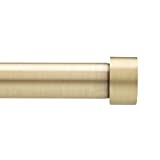 Umbra Cappa Curtain Rod, Includes 2 Matching Finials, Brackets & Hardware, 36 to 66-Inches, Brass