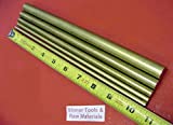 5 Pieces 1/4" , 5/16" ,3/8" , 1/2" & 5/8" 360 BRASS ROUND ROD 10.5" long Solid