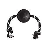 KONG Extreme Black Ball w/Rope Dog Toy, Large