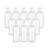 Tancano Plastic Travel Bottles, Clear 3.4oz/100ml Empty Lotion Bottle Small Squeeze Bottle Containers with Flip Cap for Shampoo Conditioner Toiletries
