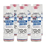 SprayMax 2K Matte Finish Clear Coat Spray Paint | Weather Resistant Matte Clear Coat for Small Car Parts Damage Repair or Painting of Mounting Parts | 6-Pack