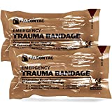 FalconTac Israeli 6 Inch Emergency Compression Bandage Wound Trauma Dressing Double-Vacuum Sterile Packaging (2)