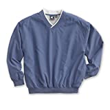 White Bear Clothing Co. Microfiber Windshirt (Style 5150) - 14 Sizes: XS-5XL, LT-4XT (Lrg, Atlantic Blue/Ivory)