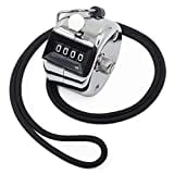 Amble Tally Clicker Counter, Metal Case Mechanical Clicker Digital Handheld Tally Counter with Nylon Lanyard