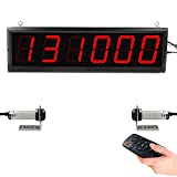 JIAWANSHUN LED Digital Counter Conveyor Counter Count UP to 999999 4in Red Number Display Counter People Visitor Counter with Laser Sensor AC110-240V