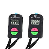 SENLINDALU Pack of 2 Pieces, Digital Hand Tally Counter Small Golf Sports Counter, Electronic Add/Subtract Manual Clicker