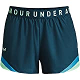 Under Armour Women's Play Up TriCo Shorts 3.0 , Blue Note (413)/Aqua Foam , Medium