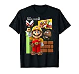 Super Mario Maker 2 Game Play Portrait Grid Background T-Shirt