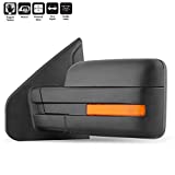 For 07-14 Ford F150 Pickup Extending Towing Power Heated w/Amber LED Signal Mirrors Driver Left Side