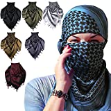 Shemagh Tactical Desert Military Head Scarf For Men Women Motorcycle Face Mask Biker Neck Gaiter Arab Wrap Summer Keffiyeh Cover Scarves (Blue)