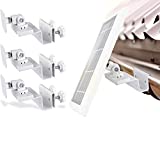 Wasserstein Gutter Mount Compatible with Ring, Arlo, Blink, Reolink Cams & Compatible Solar Panels (3 Pack, White)