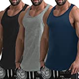 We1Fit 3 Pack Tank Tops Men Workout Quick Dry Sleeveless Shirts for Gym