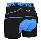 BALEAF Men's Padded Bike Shorts Cycling Underwear 3D Padding Mountain Biking Bicycle Liner Shorts (Blue, XL)