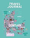 Travel Journal: Map Of Denmark. Kid's Travel Journal. Simple, Fun Holiday Activity Diary And Scrapbook To Write, Draw And Stick-In. (Danish Map, Vacation Notebook, Adventure Log)