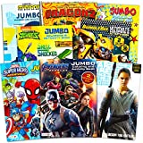 Bulk Coloring Books for Kids Boys Ages 4-8 Bundle - 8 Books Featuring Star Wars, TMNT, Transformers, How to Train Your Dragon, More