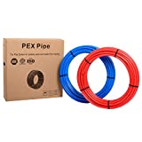 EFIELD1/2 inch 2 x100 ft Pex-b Pipe/Tubing NSF Certified Blue & Red 200 ft Length for Potable Water-for Hot/Cold Water-Plumbing Applications, with free cutter