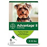 Advantage II 6-Dose Topical Flea Treatment for Small Dogs, Topical Flea Treatment for Small Dogs 3-10 Pounds