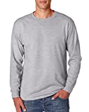 Jerzees Mens Heavyweight Blend 50/50 Long Sleeve T-Shirt Athletic Heather XL