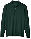 Jerzees Men's SpotShield Stain Resistant Polo Shirts (Short & Long, Long Sleeve-Forest Green, Large