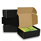 BoShahai 8x6x3 inches Black Shipping Boxes, 30 Pack Corrugated Mailer Boxes, Packaging Boxes for Products, Recyclable Cardboard Box, Flat Literature Mailers for Gifts, Clothings by Mailing