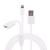 Charger Adapter for Apple Pencil Adapter Compatible with iPad Pro Pencil Accessories Male to Female Flexible Connector 2in1 Charging Cable 150CM