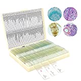 120 Microscope Slides with Specimens for Kids, Prepared Microscope Slides for Kids Microbiology, Prepared Microscope Slides for Adults