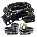 Leisure Cords 50 Foot 50 amp RV Power Extension Cord - 50 Amp Male to 50 Amp Female Standard Plug (50 Amp - 50 Foot)