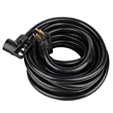 SCITOO RV Cord 50Amp 50Ft RV Extension Cord Power Supply Cable, for Trailer Motorhome Camper with Handle Black, Heavy duty Extension Cords, 6AWG3C + 8AWG1C, ETL/CETL Listed