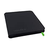 Vault X Premium Exo-Tec Zip Binder - 9 Pocket Trading Card Album Folder - 360 Side Loading Pocket Binder for TCG (Black)