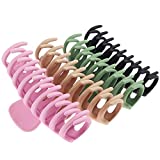 TOCESS Big Hair Claw Clips 4 Inch Nonslip Large Claw Clip for Women Thin Hair, 90's Strong Hold Hair Clips for Thick Hair, 4 Colors Available (4 Packs)