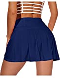 XIEERDUO Cycling Skirts Skorts with Shorts Pockets Outdoor Recreation Running Athletic Tennis Golf Navy S