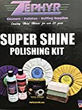 Zephyr Custom Polishing Products SSKIT Super Shine Polishing Kit, Includes 3 Buffing Wheels, 3 Cutting & Finishing Compounds, 16oz Pro 40 Polish, 16oz Z Creme Wax and Safety Flanges