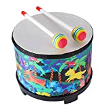 Floor Tom Drum for Kids 8 inch Percussion Instrument Music Drum with 2 Mallets for Baby Children Special Christmas Birthday Gift