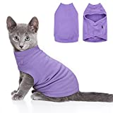 Soft Fleece Dog Sweatshirt - Warm Dog Sweaters for Small Medium Dogs Cats Cold Weather - Cat Sweater Pullover Stretchy Hoodie Easy On - Comfortable Dog Winter Clothes Pet Sweaters Vest for Doggie