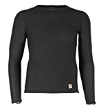 Carhartt Men's Force Lightweight Thermal Base Layer Long Sleeve Shirt, Black, Large