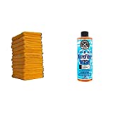 Chemical Guys MIC_506_12 Professional Grade Premium Microfiber Towels, Gold (16 in. x 16 in.) (Pack of 12) CWS_201_16 Microfiber Wash Cleaning Detergent Concentrate (16 oz)
