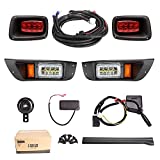 10L0L Golf Cart Ezgo TXT LED Light Kit With Daytime Running High/Low Beam Light for 1995-2013 (12V-48V) TXT Golf Cart with Turn Signals Light Brake Light