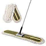 CLEANHOME 36" Commercial Dust Mops for Floor Cleaning Heavy Duty Hotel Company Household Cleaning Supplies for Hardwood, Tiles, Marble Floors,Green