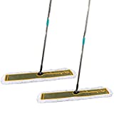 OFO 43inch Industrial Commercial Dust Mop 2 Sets // Heavy Duty Dust Mop // 63inch Length Stainless Steel Handle //Easily Clean Large Area Factory,Shopping Mall,Garage